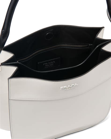 prada margit leather hobo bag|prada adjustable shoulder.